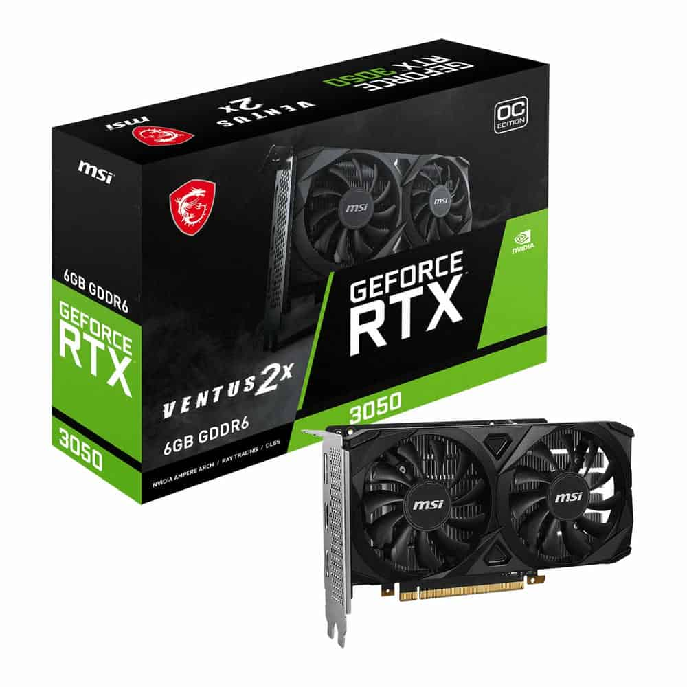 MSI NVIDIA GeForce RTX 3050 6GB VENTUS 2X OC Ampere Graphics Card